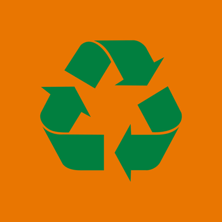 Green recycling arrows