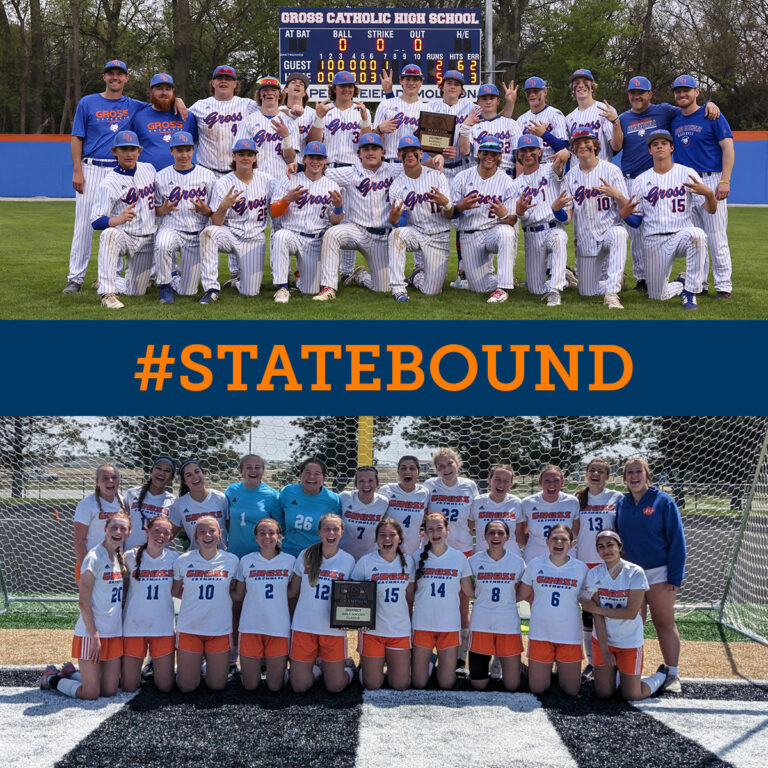 State bound girls soccer and baseball teams.