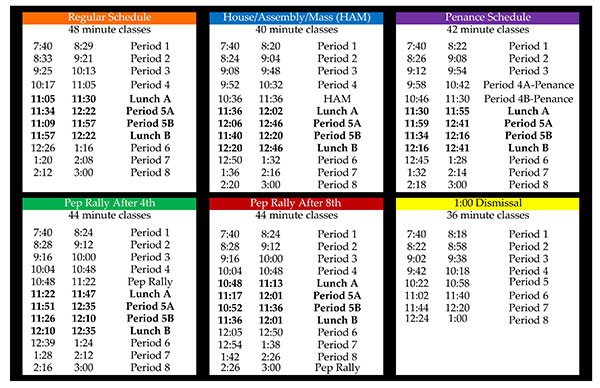 Bell Schedule